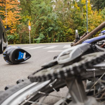 Roseville motorcycle accident lawyer investigating a hit-and-run crash scene