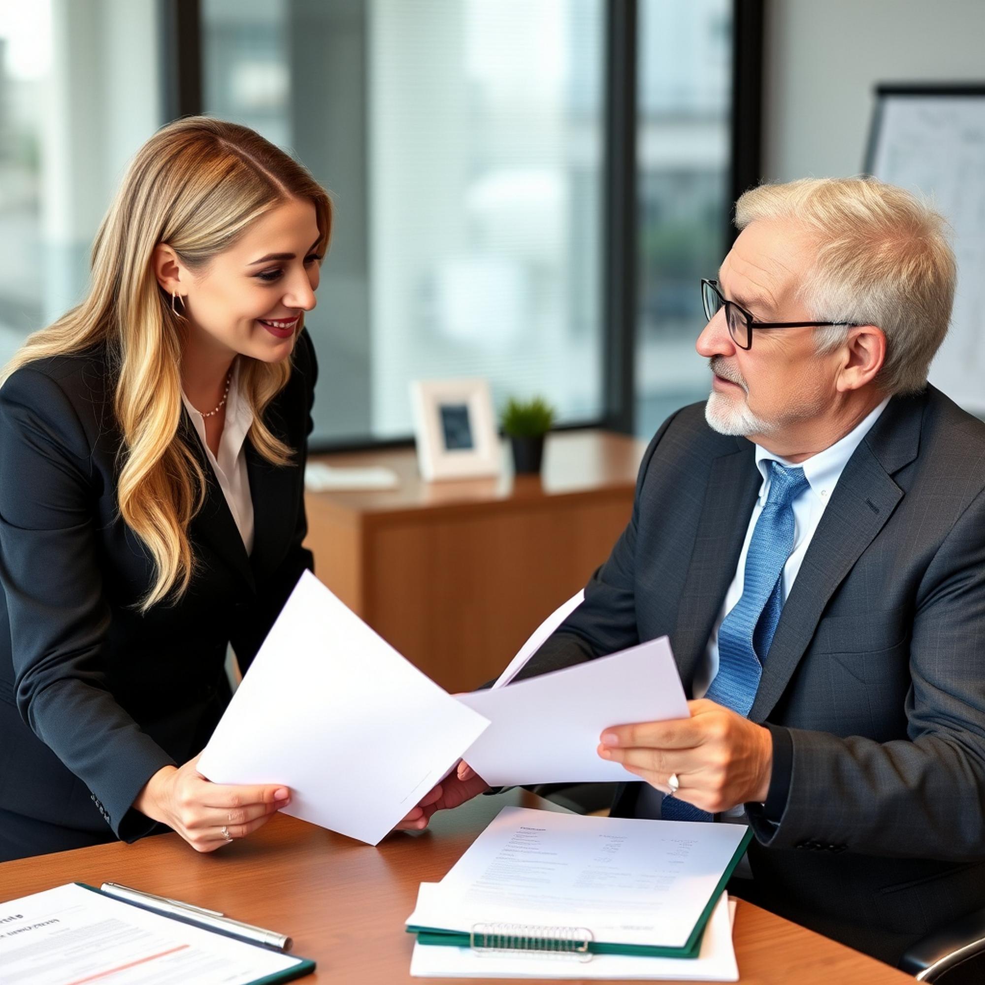 Attorney explaining an insurance claim denial to a client