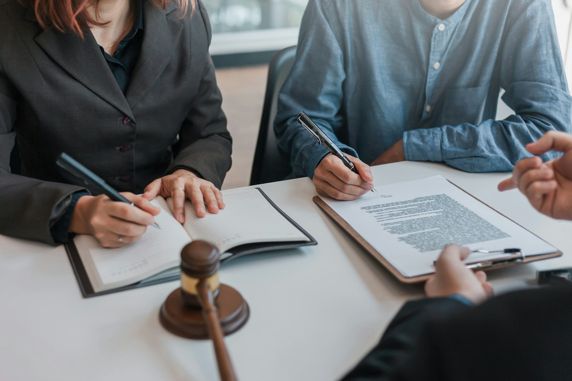 Injury claim paperwork on a desk, representing a loss of companionship claim in Roseville